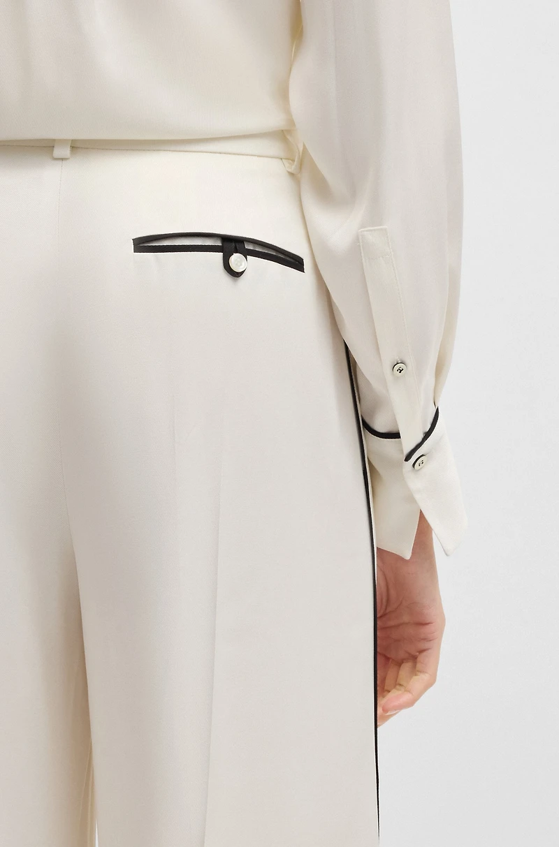 Relaxed-fit trousers with a wide leg