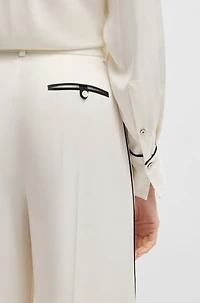 Relaxed-fit trousers with a wide leg