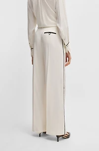 Relaxed-fit trousers with a wide leg