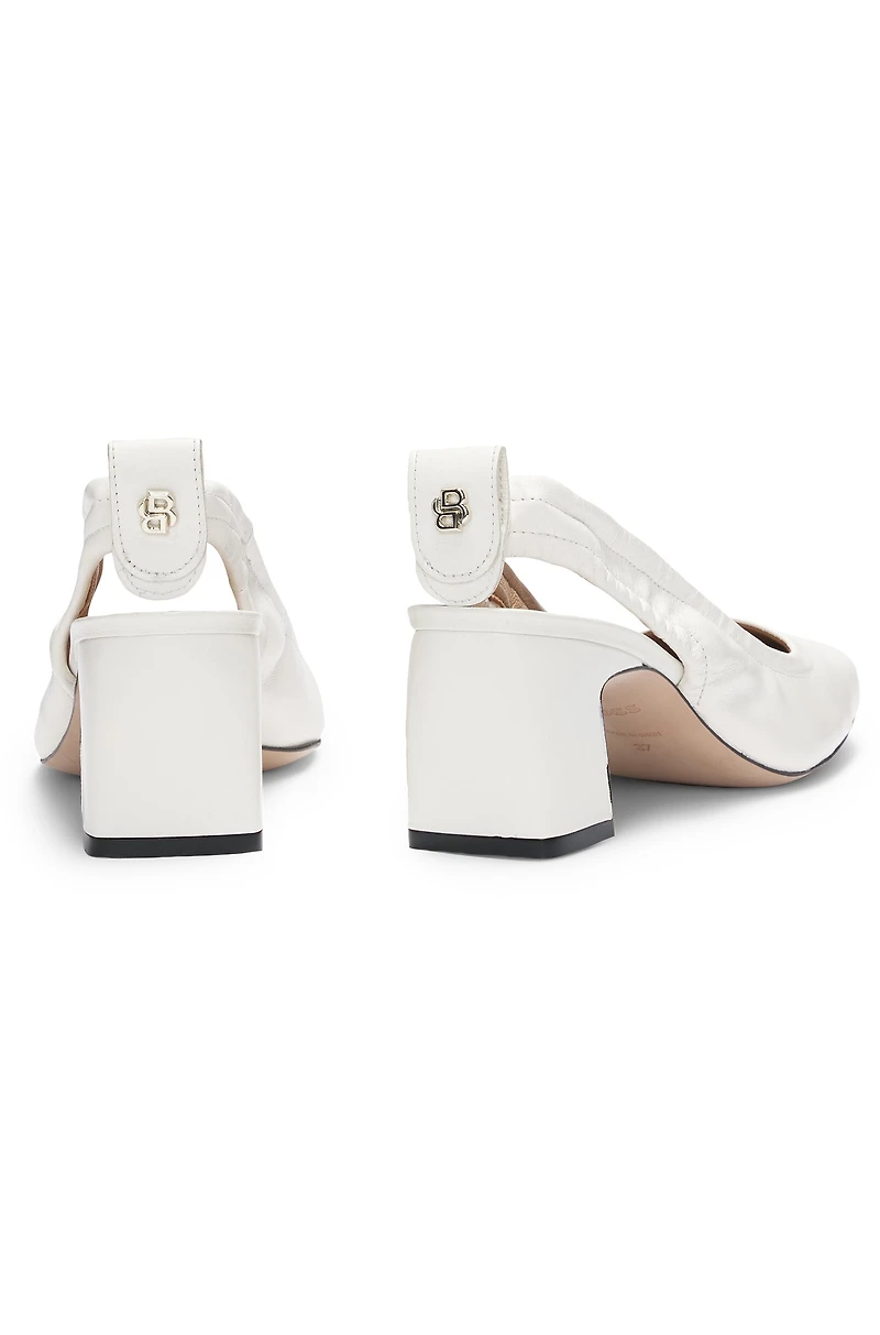 Leather slingback pumps with Double B monogram