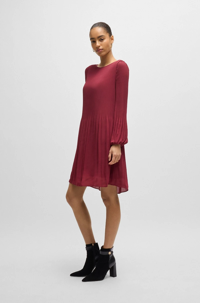 Block-heel ankle boots suede and leather