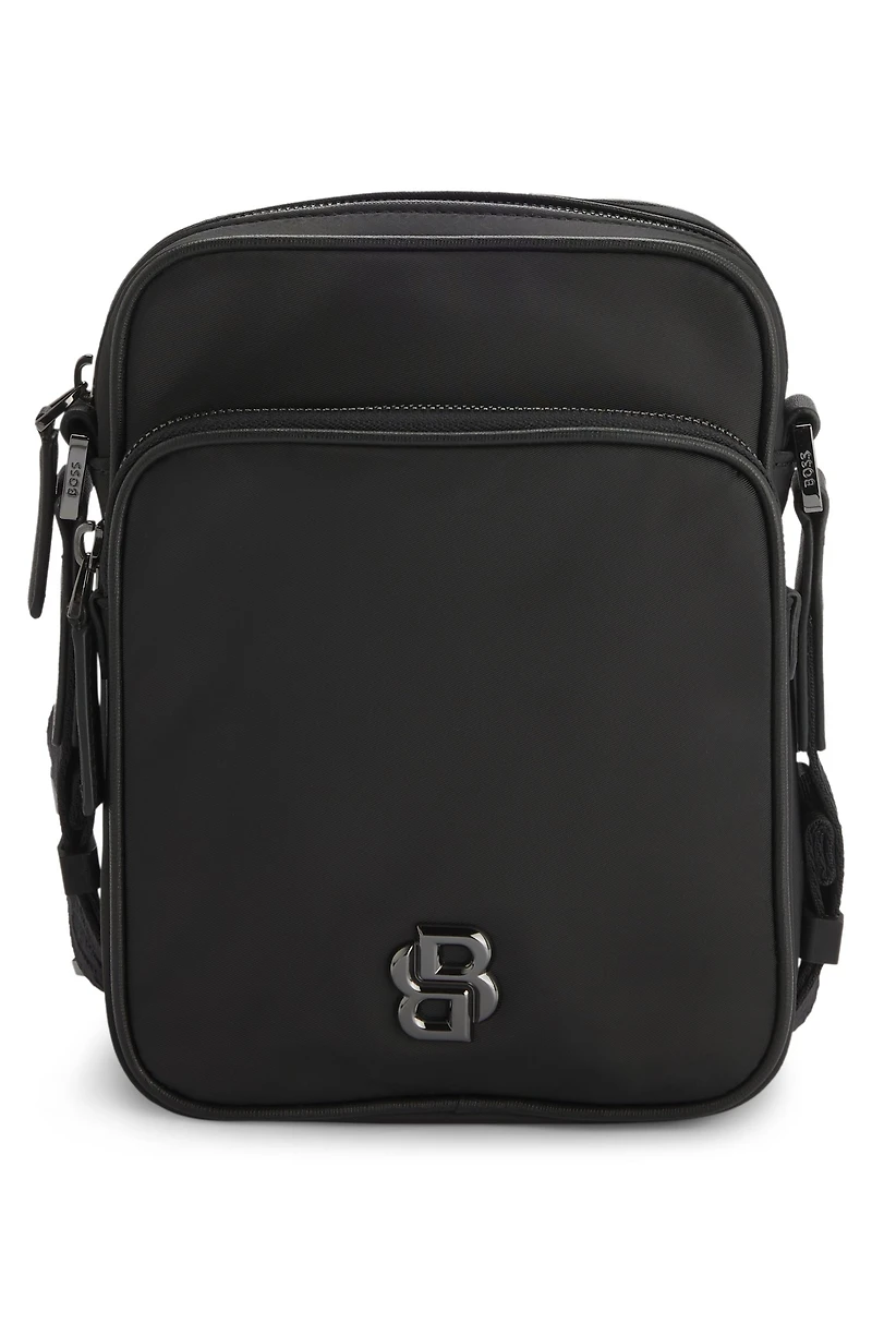 Twill reporter bag with Double B monogram