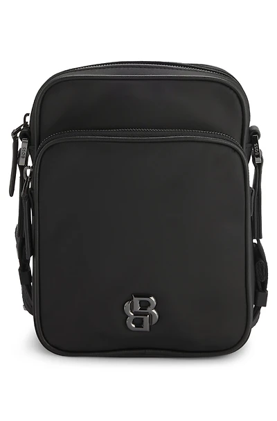 Twill reporter bag with Double B monogram