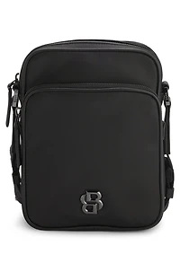 Twill reporter bag with Double B monogram