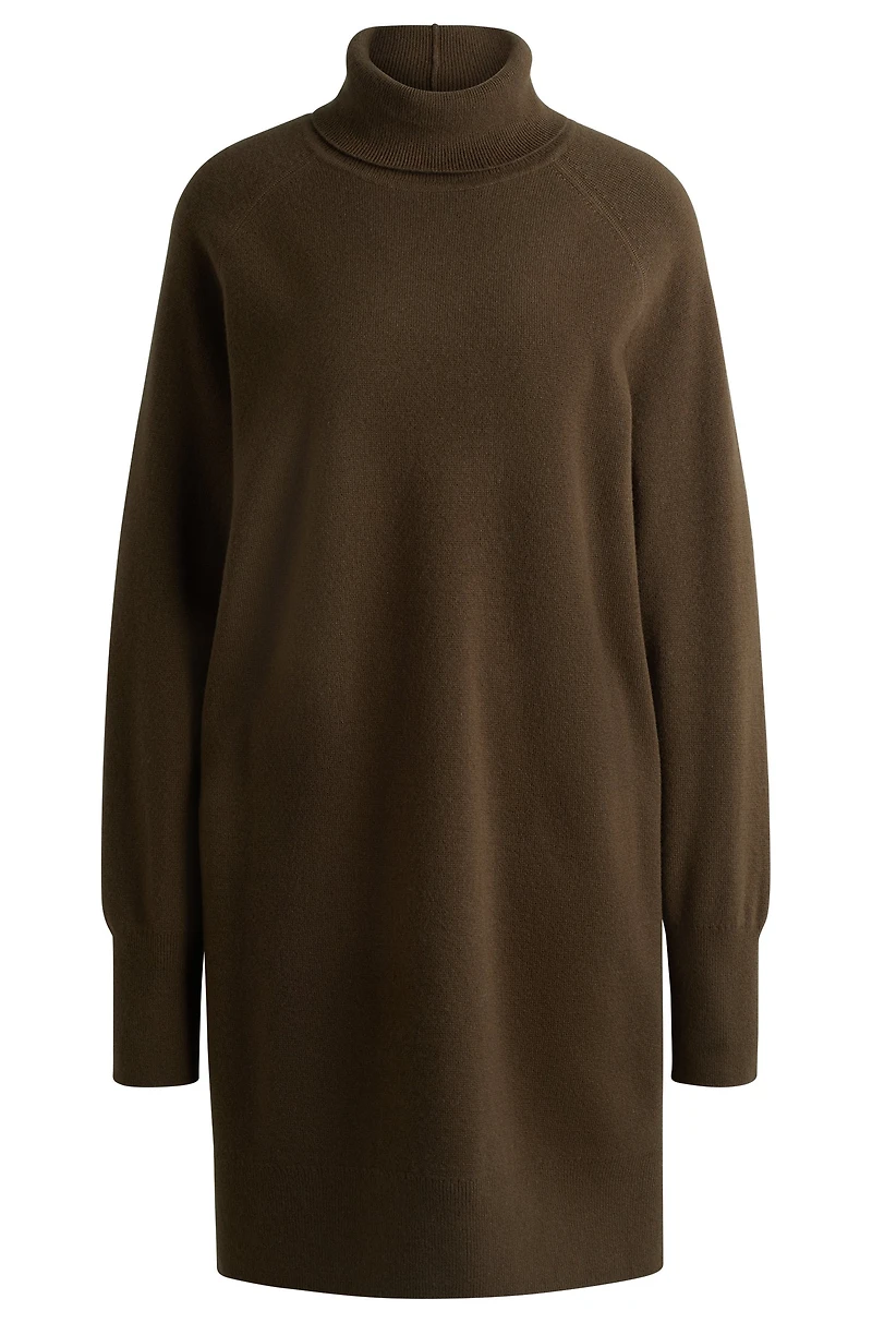 Rollneck sweater dress wool and cashmere