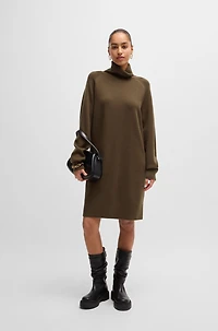 Rollneck sweater dress wool and cashmere