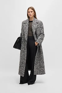 Double-layer sweater a textured-wool blend