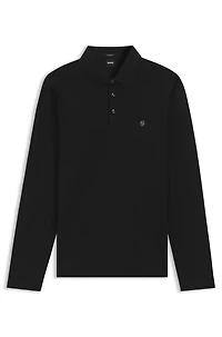Mercerised-cotton polo shirt with Double B monogram