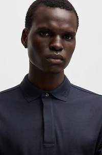 Regular-fit polo shirt brushed flannel