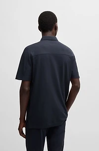 Regular-fit polo shirt brushed flannel