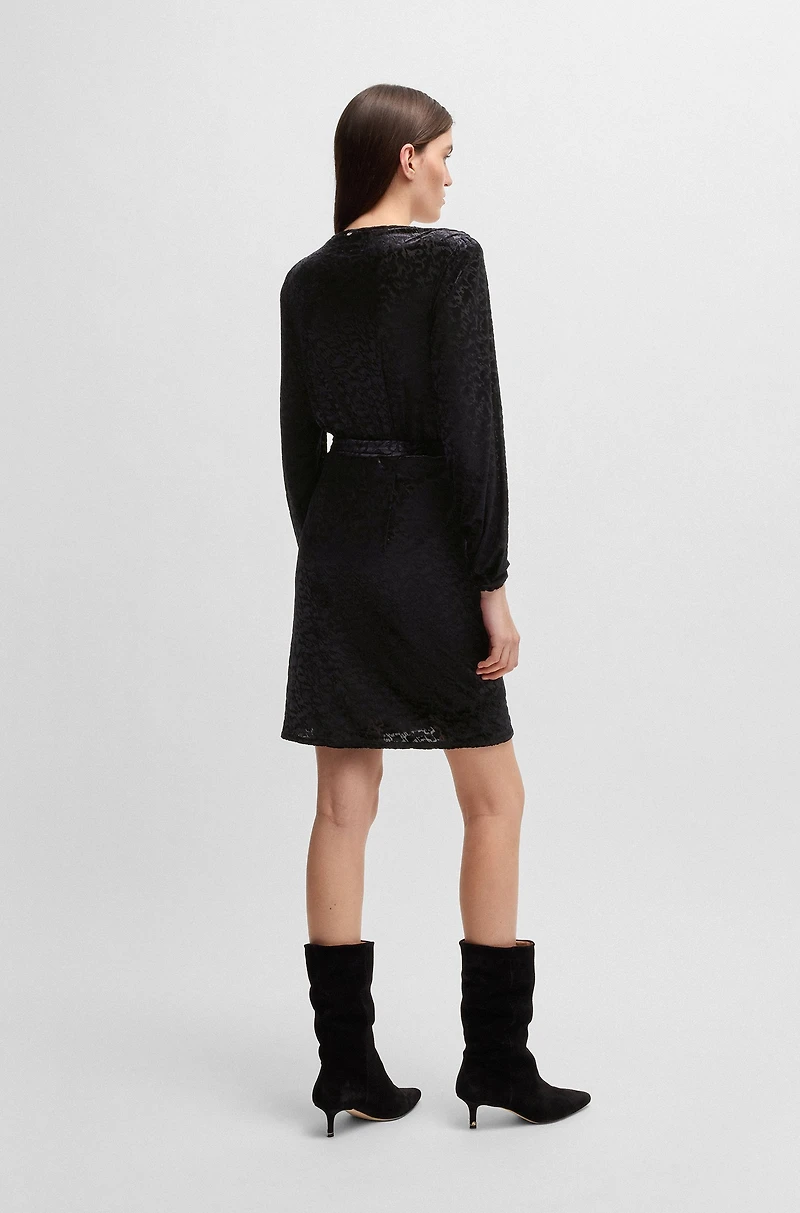 Wrap dress burnout jersey
