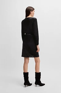 Wrap dress burnout jersey