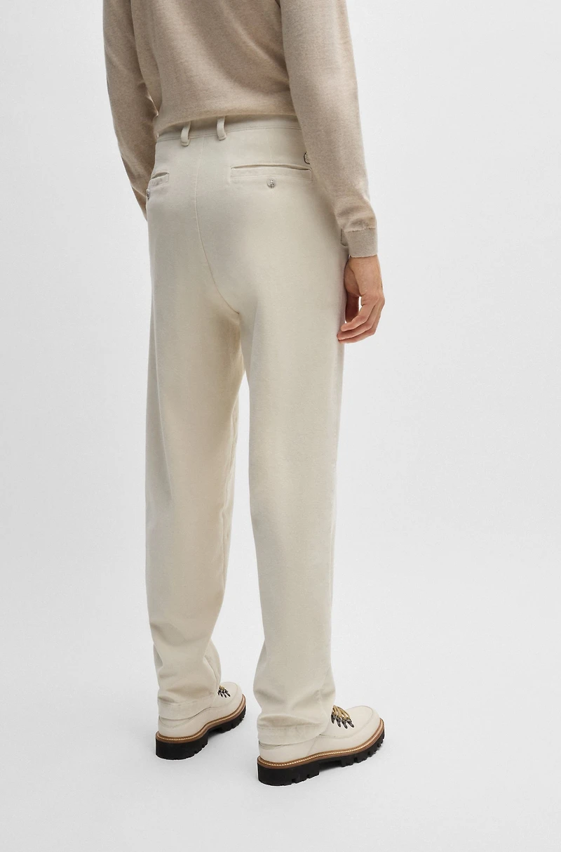 Relaxed-fit trousers stretch-cotton velvet