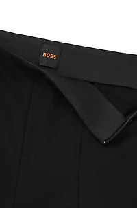Formal trousers stretch fabric with slit hems