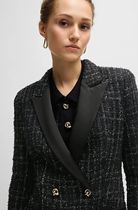 Tuxedo-style dress sparkling tweed
