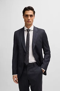 Silk tie with jacquard-woven pattern