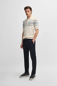 Slim-fit trousers cotton