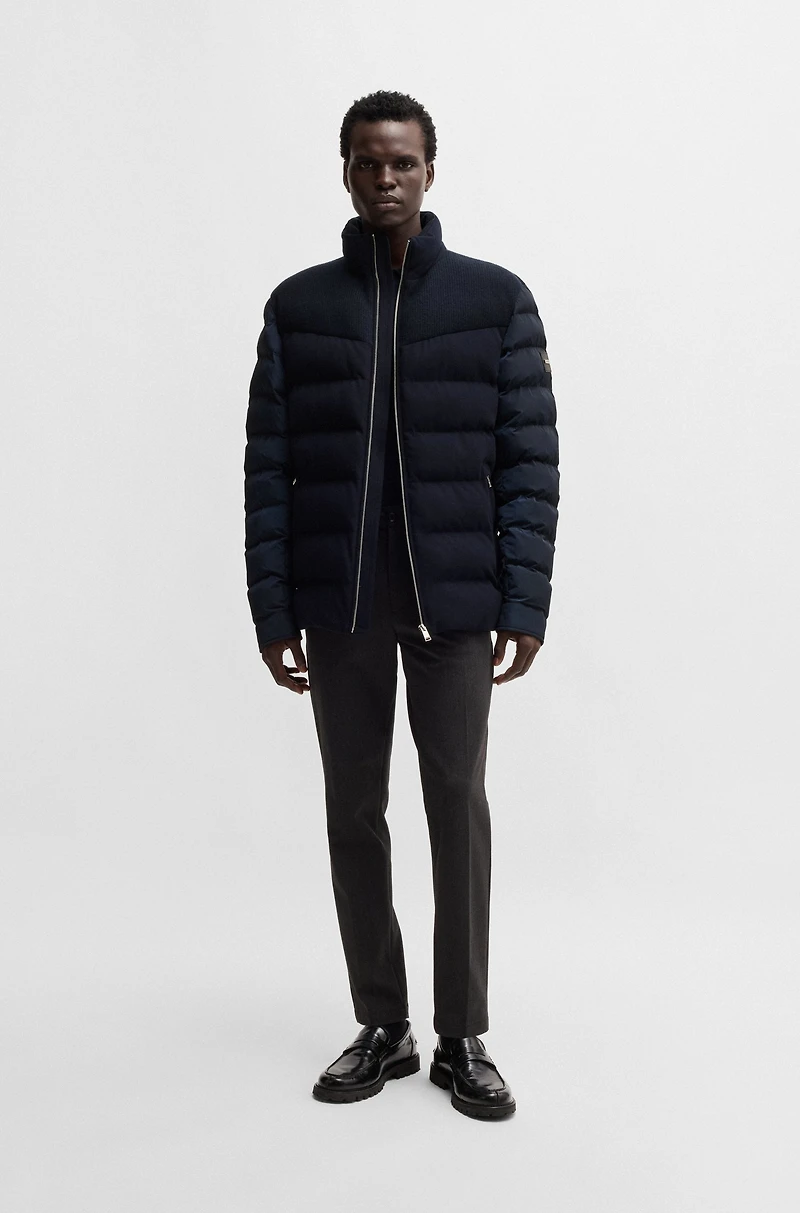 Water-repellent jacket mixed materials