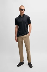 Quick-dry stretch-jersey polo shirt with logo detail