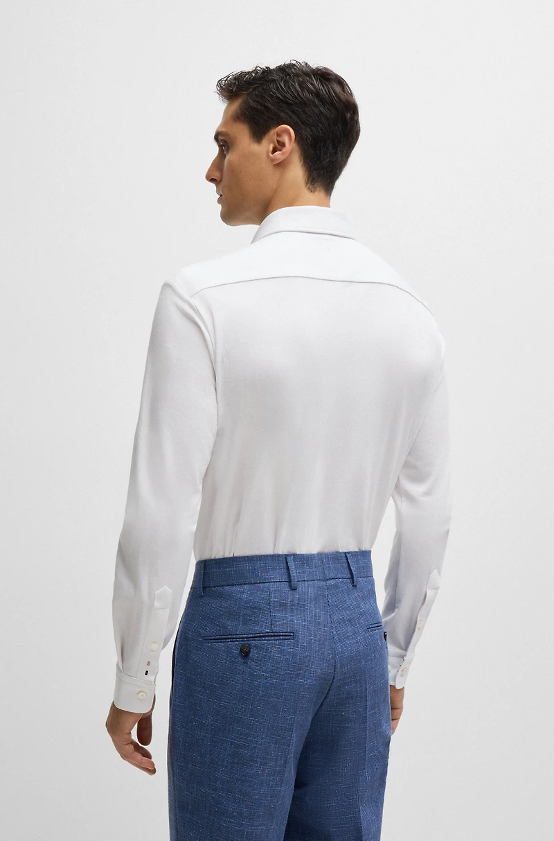 Slim-fit shirt stretch-cotton jersey