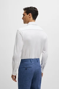 Slim-fit shirt stretch-cotton jersey