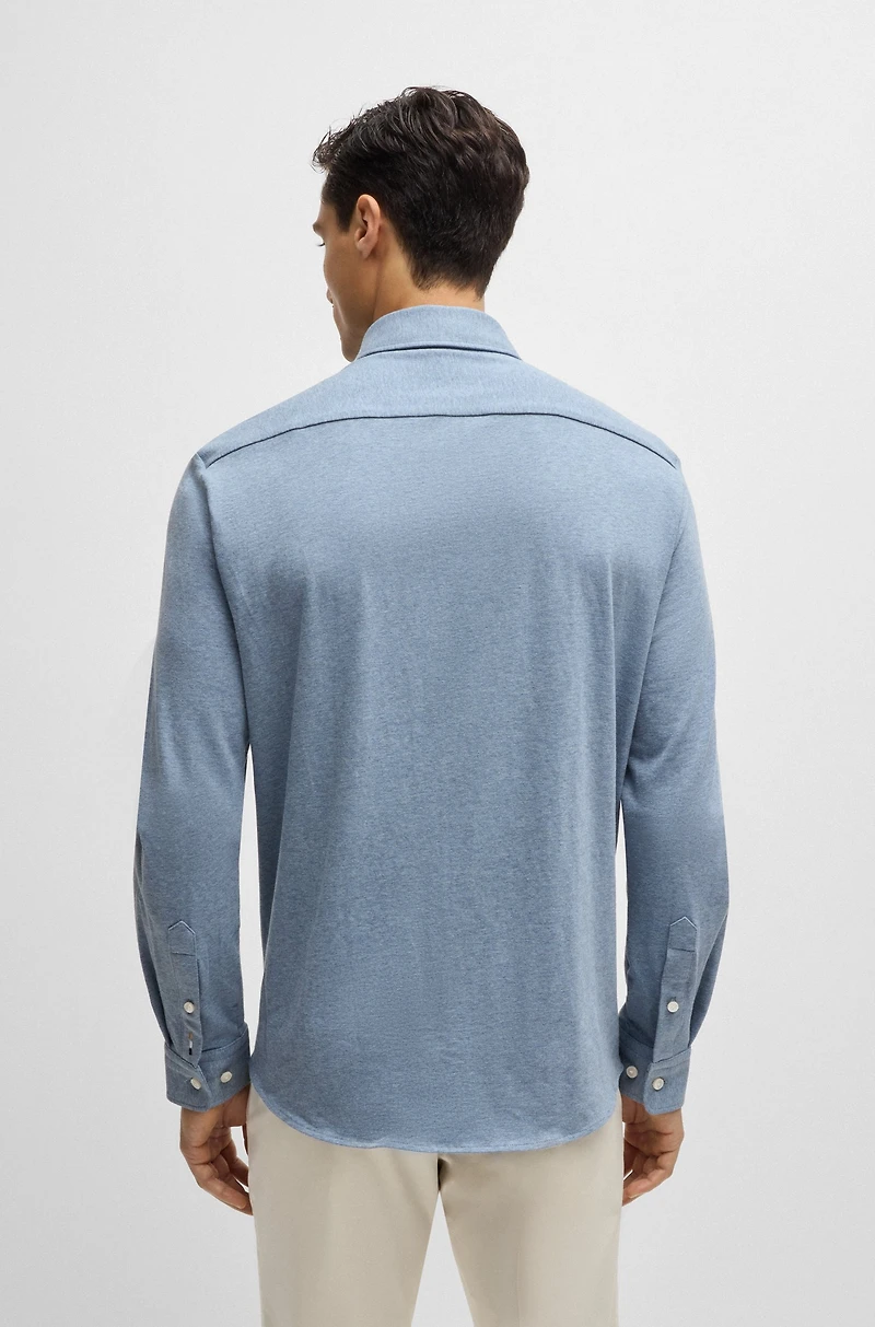 Slim-fit shirt stretch-cotton jersey
