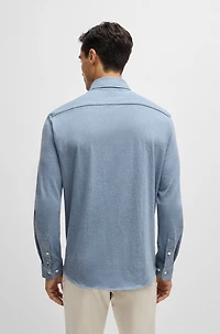 Slim-fit shirt stretch-cotton jersey