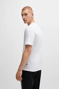 Interlock-cotton regular-fit T-shirt with fineline artwork