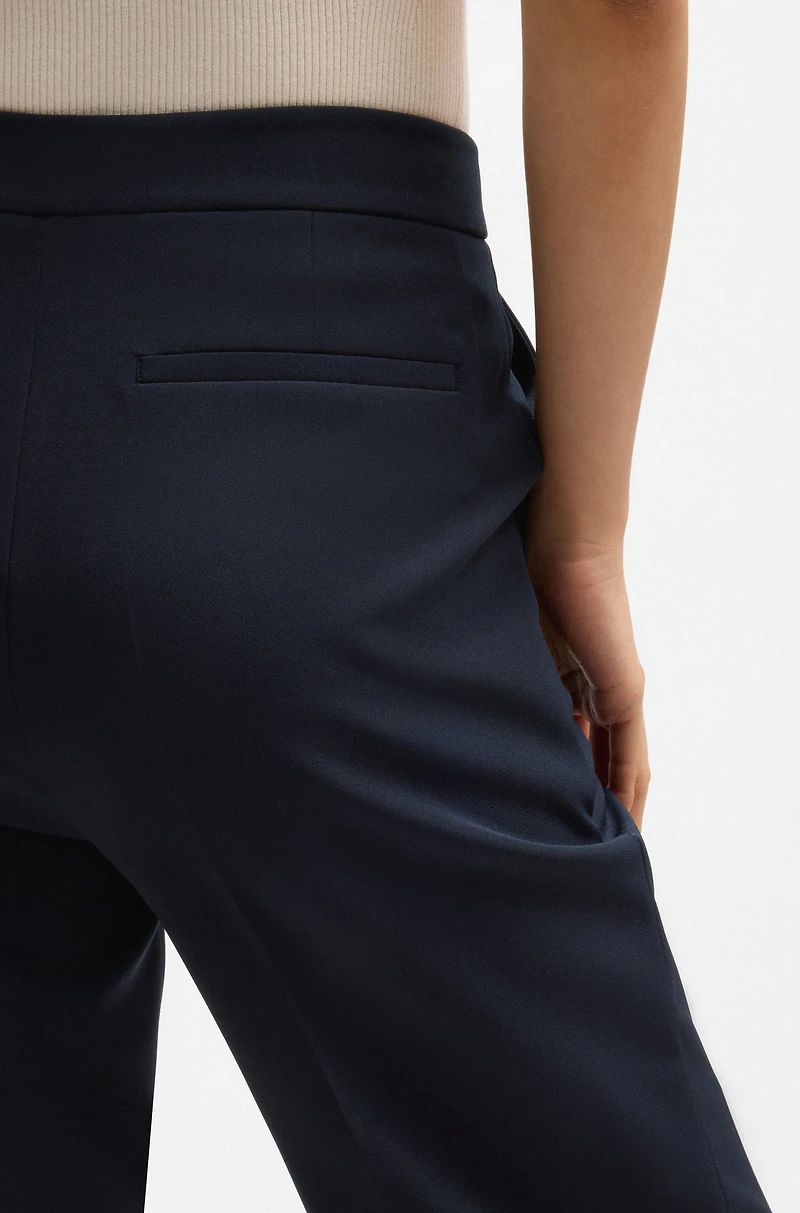 Straight-fit trousers stretch fabric