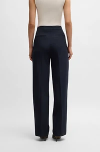 Straight-fit trousers stretch fabric