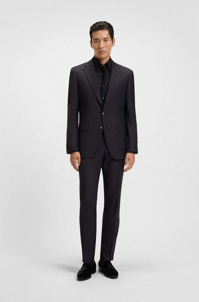 Slim-fit shirt cotton-blend stretch poplin