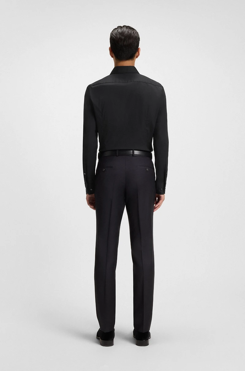 Slim-fit shirt cotton-blend stretch poplin