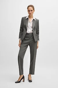Slim-fit jacket striped wool