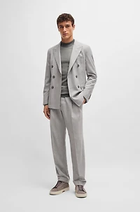 Silk regular-fit sweater with knitted structure