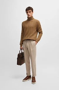 Cable-knit sweater wool and cashmere