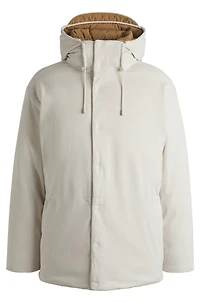 Regular-fit down jacket thick corduroy