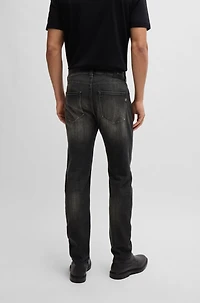 Delaware Slim-fit jeans black stretch denim