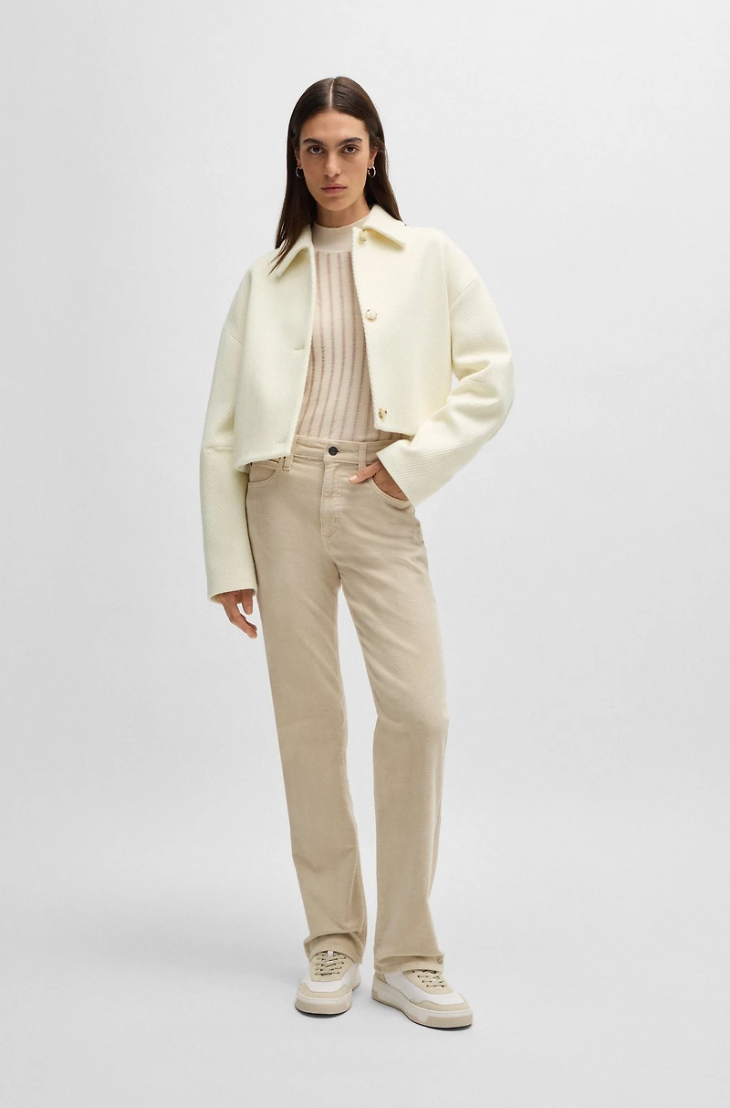 Herringbone jacket a virgin-wool blend