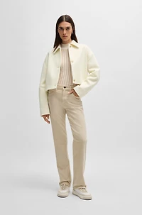 Herringbone jacket a virgin-wool blend