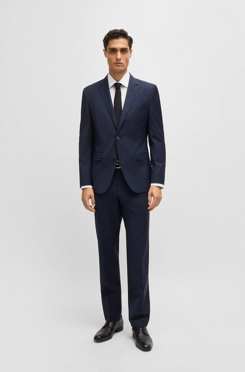 Slim-fit shirt easy-iron cotton poplin