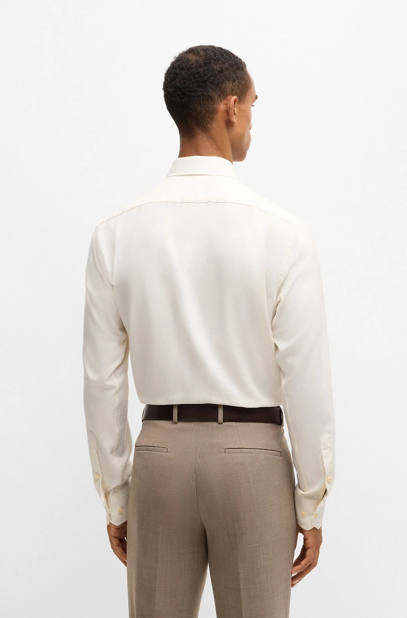 Regular-fit shirt cotton-cashmere twill