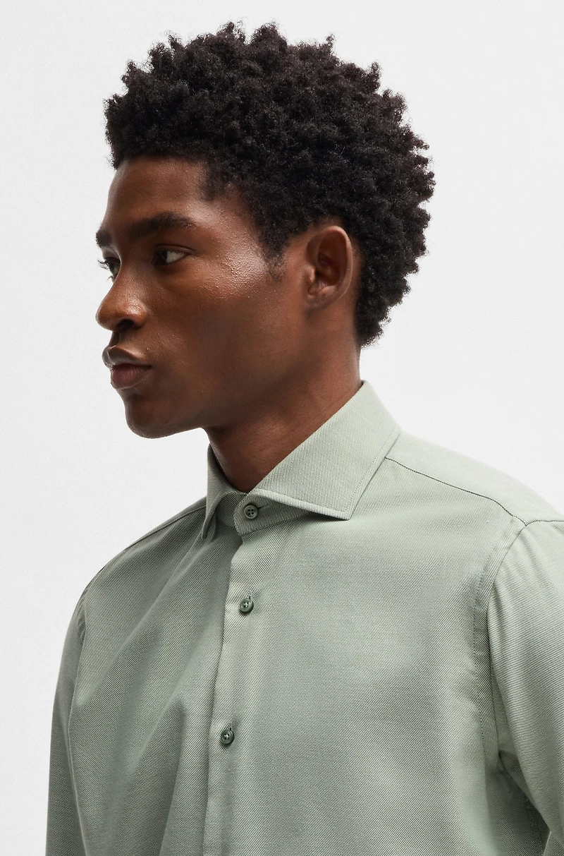 Regular-fit shirt cotton-cashmere twill