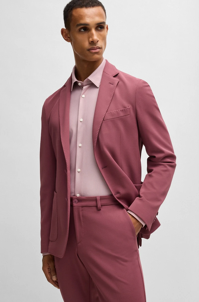 Slim-fit shirt performance structured jersey