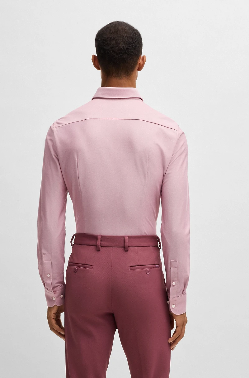 Slim-fit shirt performance structured jersey