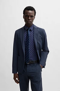Slim-fit shirt printed performance-stretch jersey
