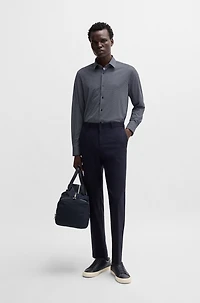 Slim-fit shirt printed performance-stretch jersey