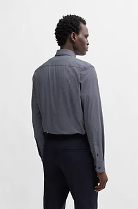 Slim-fit shirt printed performance-stretch jersey