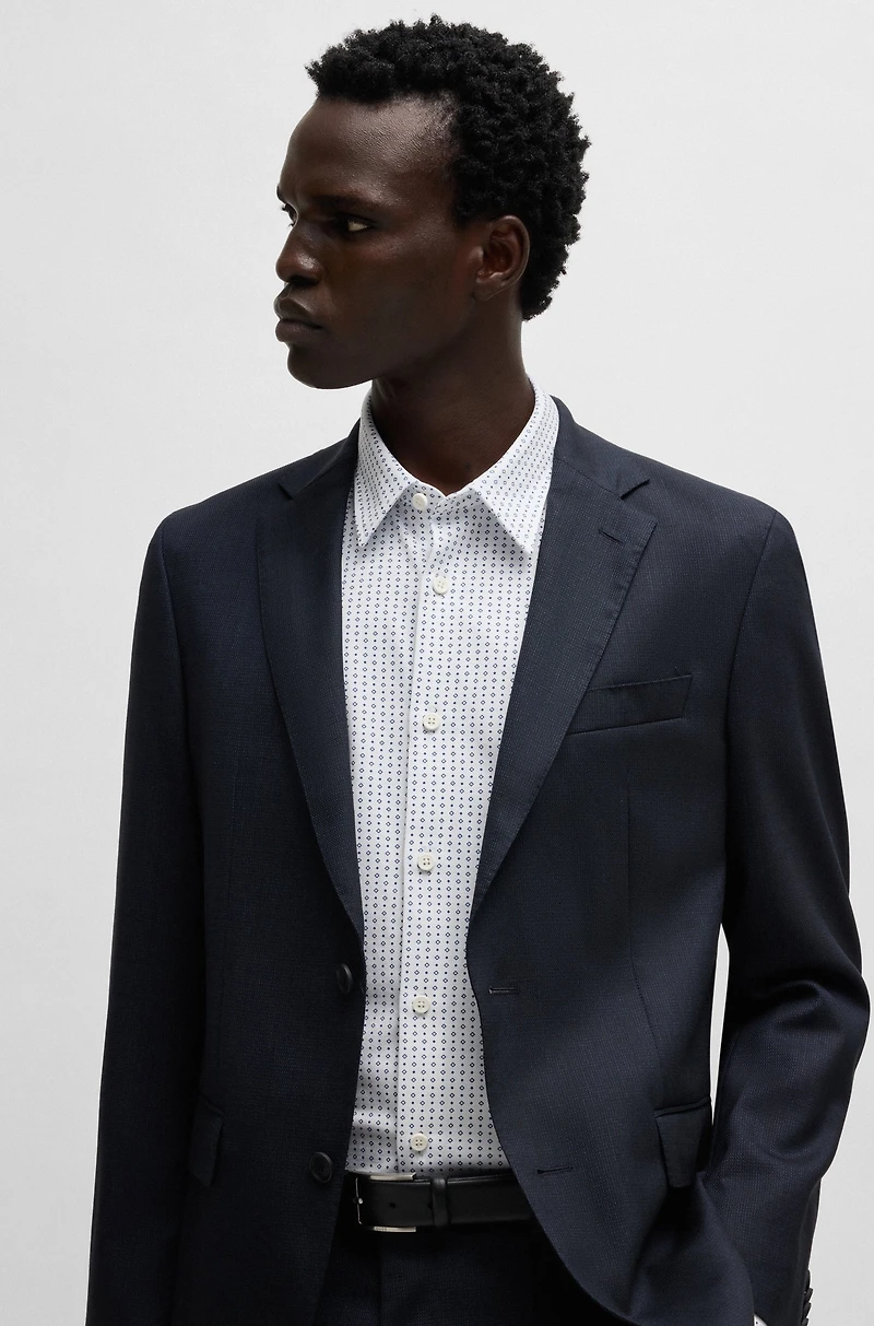 Slim-fit shirt printed jersey