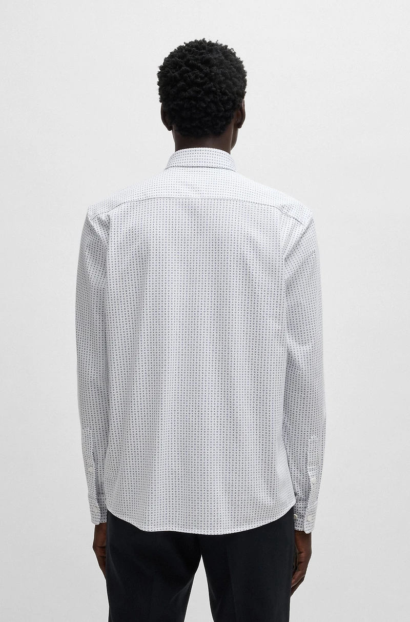 Slim-fit shirt printed jersey