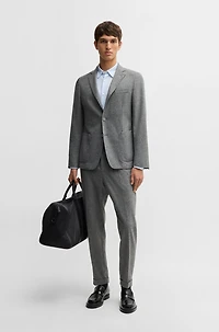 Slim-fit shirt printed performance-stretch jersey